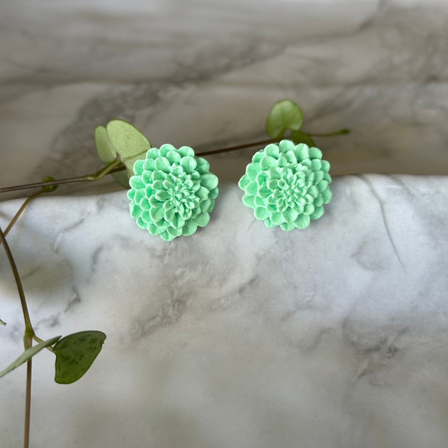 Aros Crisantemo (Verde agua)