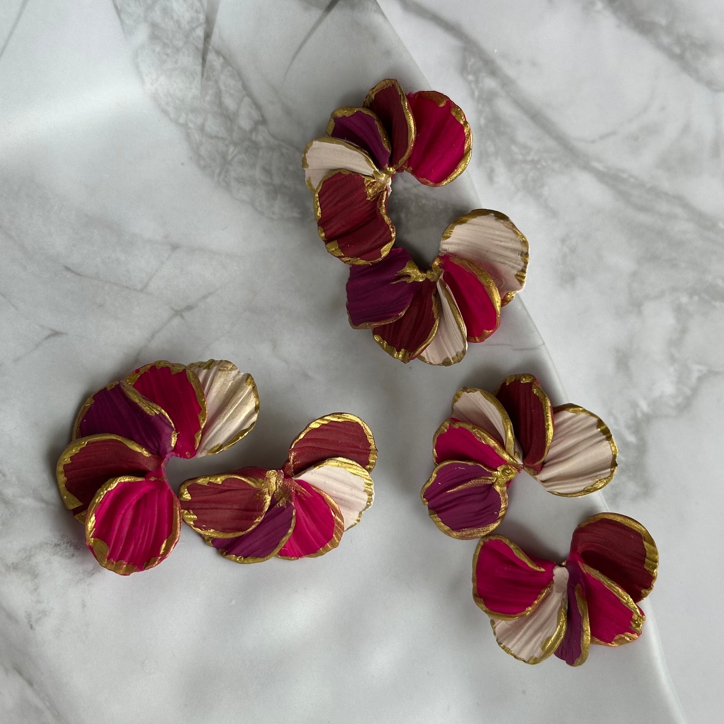 Aros Pipa (rosados-gold)