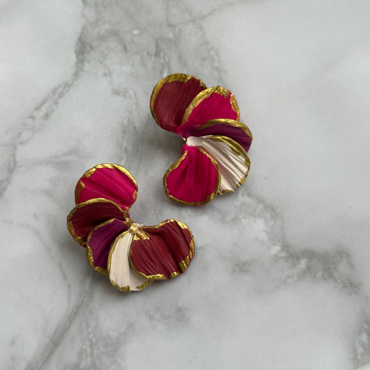 Aros Pipa (rosados-gold)