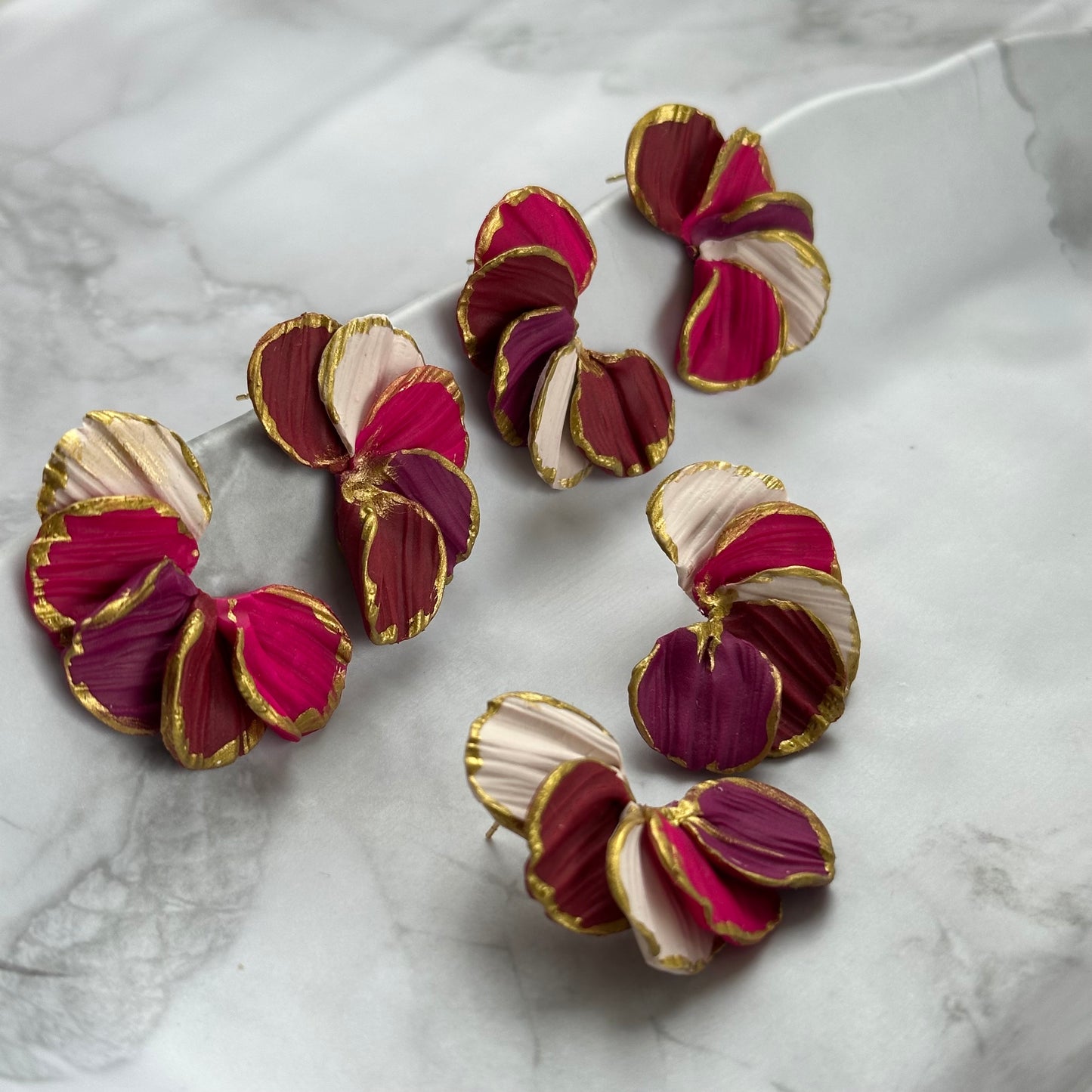 Aros Pipa (rosados-gold)