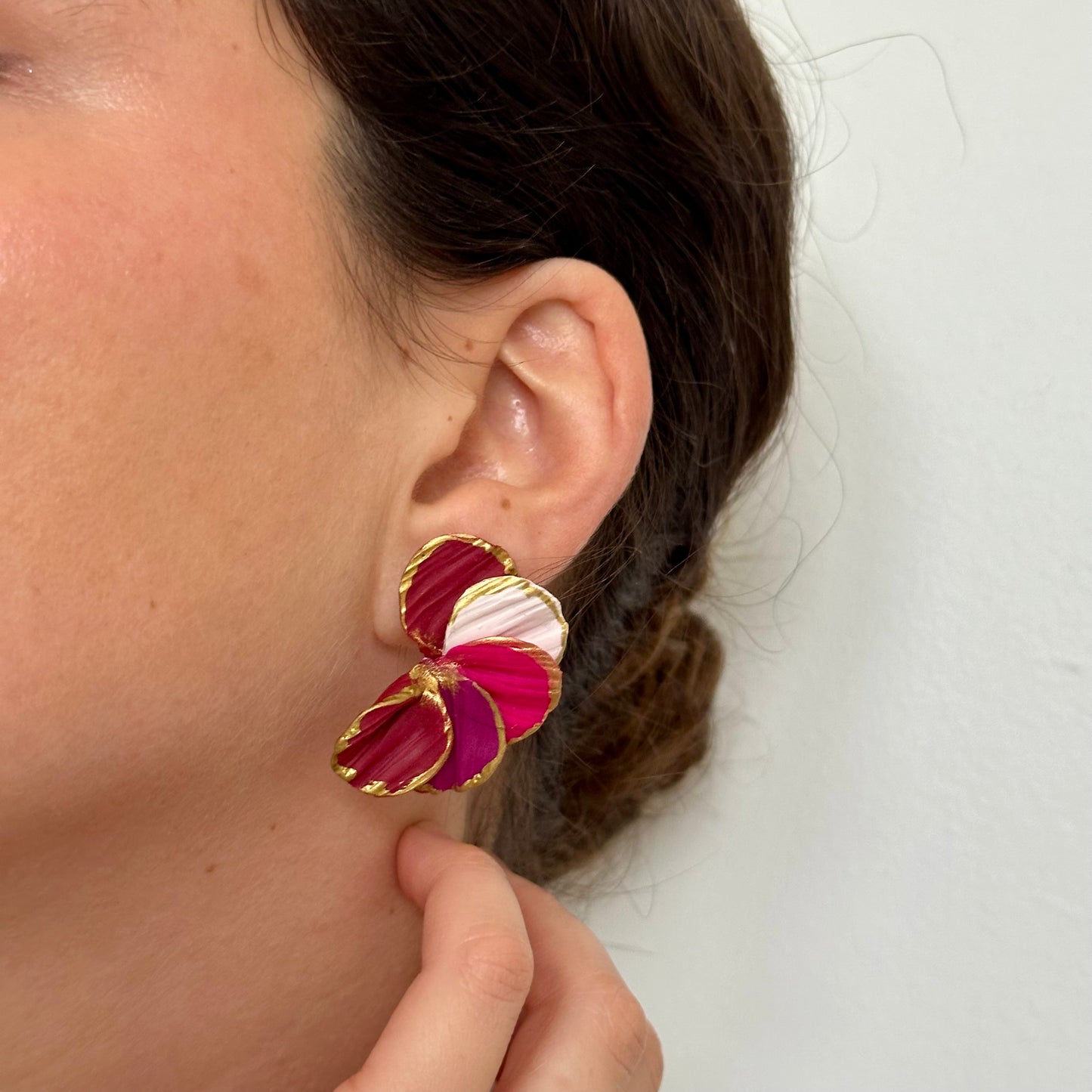 Aros Pipa (rosados-gold)