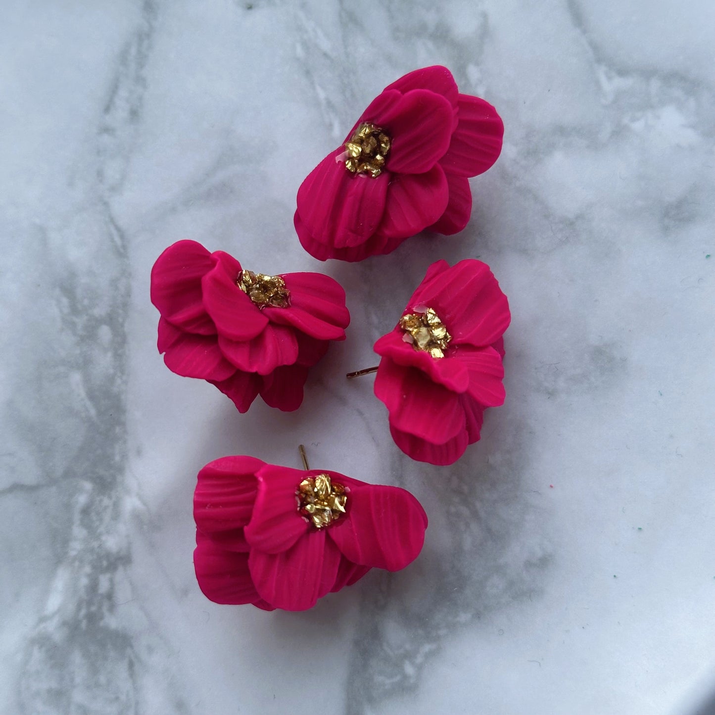 Aros Margarita (Fucsia-gold)