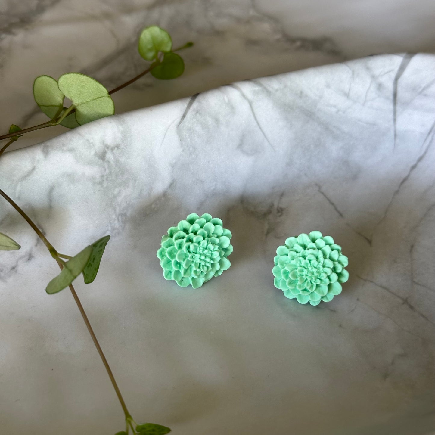 Aros Crisantemo (Verde agua)