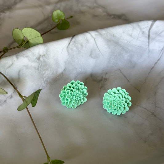 Aros Crisantemo (Verde agua)